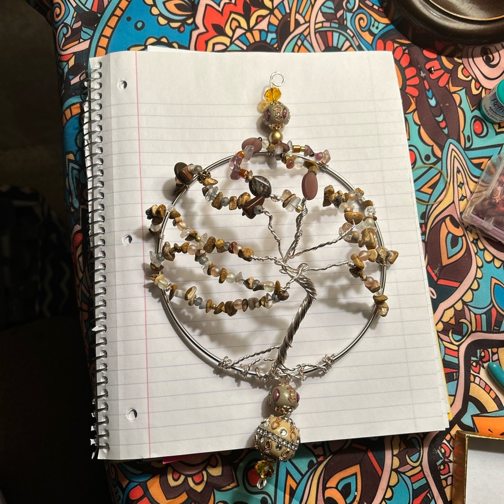 Beaded tree of life suncatcher!